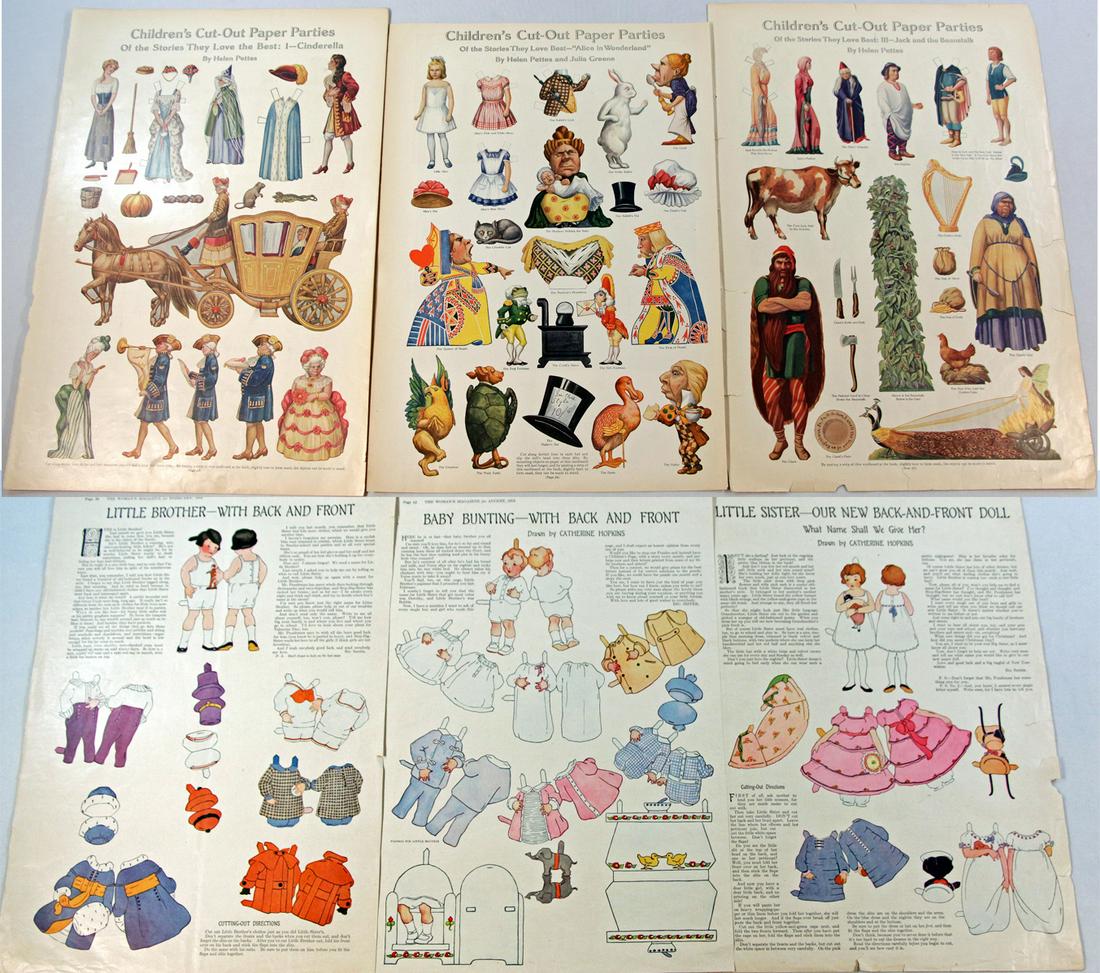 COLLECTION OF PRINT MEDIA PAPER DOLLS, EARLY 1900s (1 of 3)