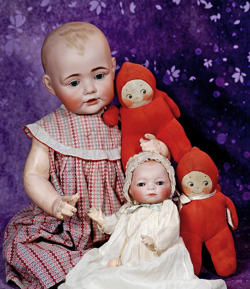 OUTSTANDING LIFE-SIZE KESTNER CHARACTER KNOWN AS BABY JEAN. 24”. Marks: JDK 17 Germany: OUTSTANDING LIFE-SIZE KESTNER CHARACTER KNOWN AS BABY JEAN. 24”. Marks: JDK 17 Germany (head); Made in Germany (body). Solid-dome bisque socket head, painted blonde baby hair, blue sleep eyes, e
