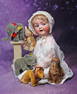 GERMAN BISQUE FLIRTY-EYED CHARACTER BY KAMMER AND REINHARDT.  15&#8221;.  Marks: Simon & Halbig, K *