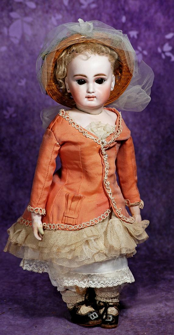SONNEBERG BISQUE DOLL, MODEL 136, MYSTERY MAKER.  14”.  Marks: 136. Bisque swivel head on (1 of 2)