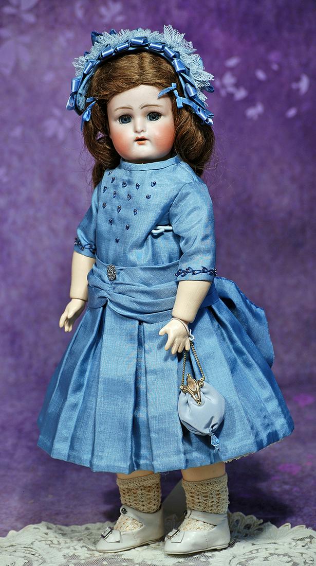 GERMAN BISQUE CHILD BY KAMMER & REINHARDT. 15”. Marks: Simon Halbig, K * R 36. Bisque: GERMAN BISQUE CHILD BY KAMMER & REINHARDT. 15”. Marks: Simon Halbig, K * R 36. Bisque socket head, blue sleep eyes, painted lashes and applied upper lashes, feathered brows, open mouth, shaded a