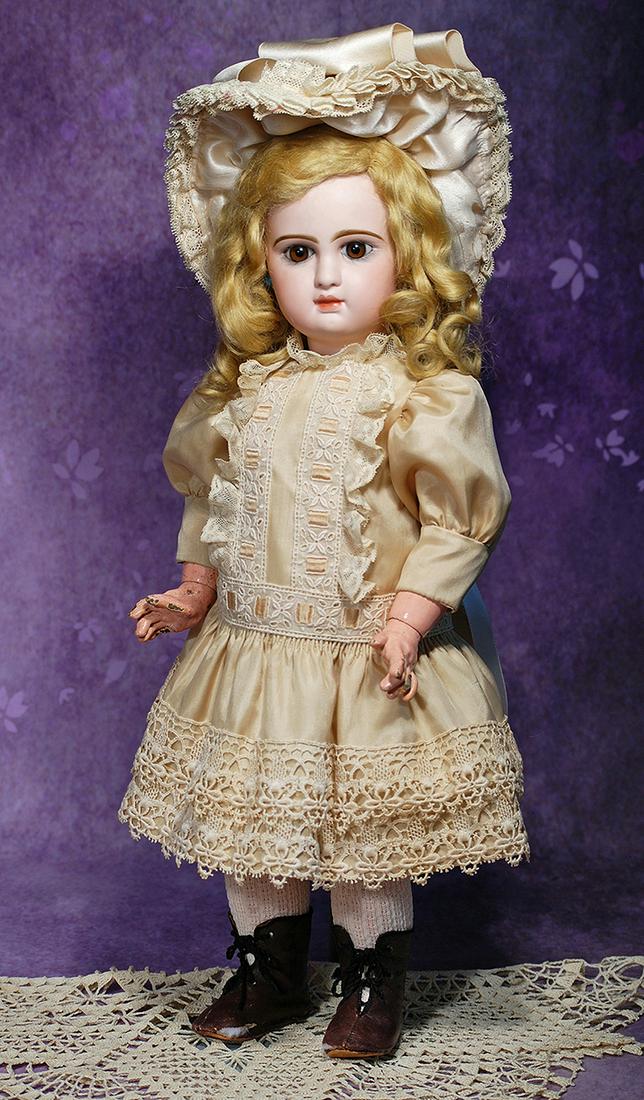 BEAUTIFUL FRENCH BISQUE “E. D.” BEBE BY JUMEAU.  20”.  Marks: E. 9 D.  Bisque (1 of 2)