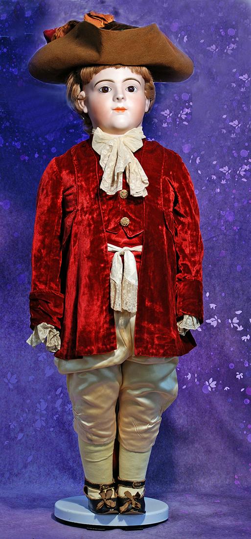 FRENCH BISQUE MANNEQUIN BY GAULTHIER.  38”.  Marks: F. G. (scroll) 10.  Bisque head designed (1 of 2)