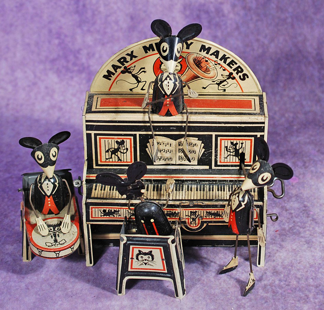 MARX MECHANICAL 1930s MERRYMAKERS MOUSE BAND (1 of 1)
