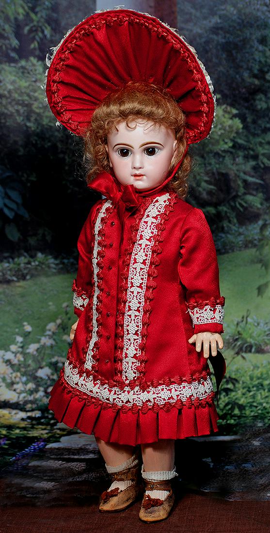 FRENCH BISQUE BEBE BY JUMEAU.  19”. Marks: Depose Tete Jumeau Bte SGDG 8. Bisque socket head, (1 of 2)