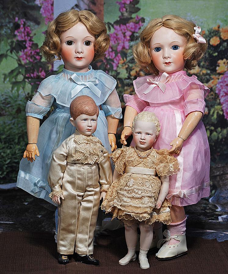 BISQUE PORTRAIT DOLL OF PRINCESS ANNE BY MARTHA THOMPSON.  10”.  Porcelain shoulderhead of (1 of 2)