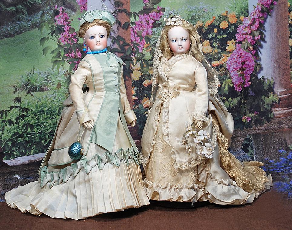 FINE FRENCH BISQUE POUPEE BY GAULTHIER.  Marks: 2 F.G. 15”. Bisque swivel head on bisque (1 of 3)