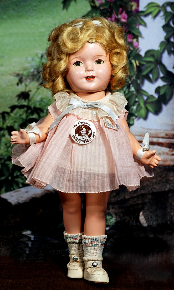 Composition All Original Shirley Temple Doll. 13”. Marks: Shirley