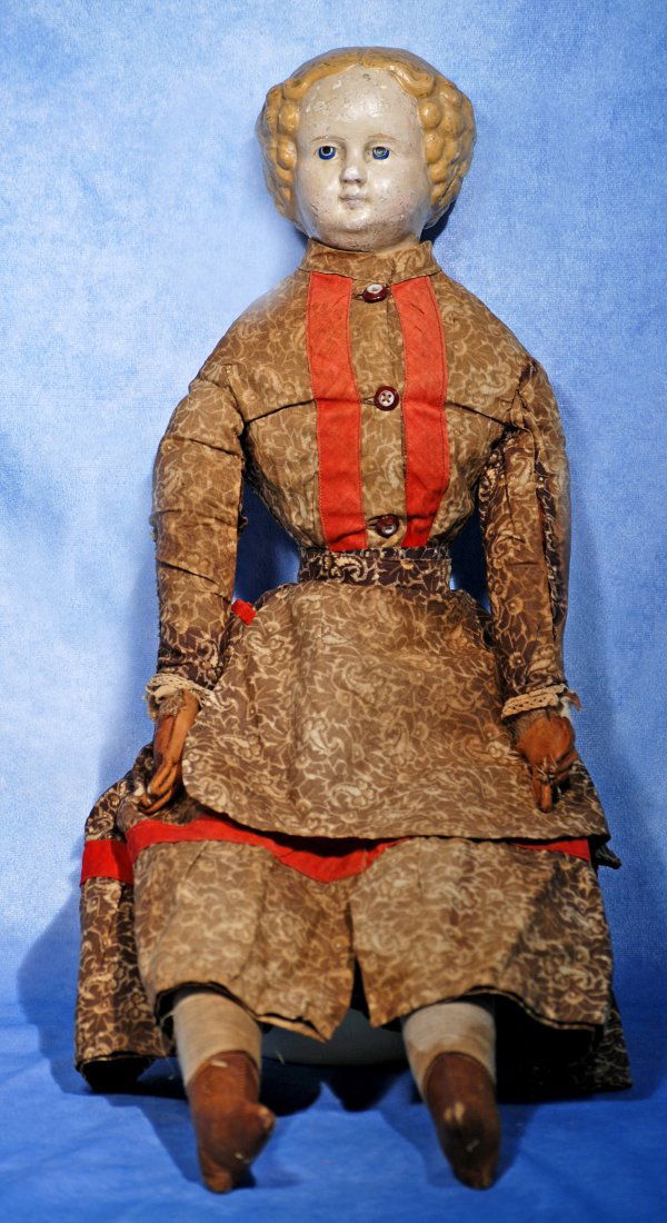 GERMAN PAPER MACHE DOLL. (1 of 1)