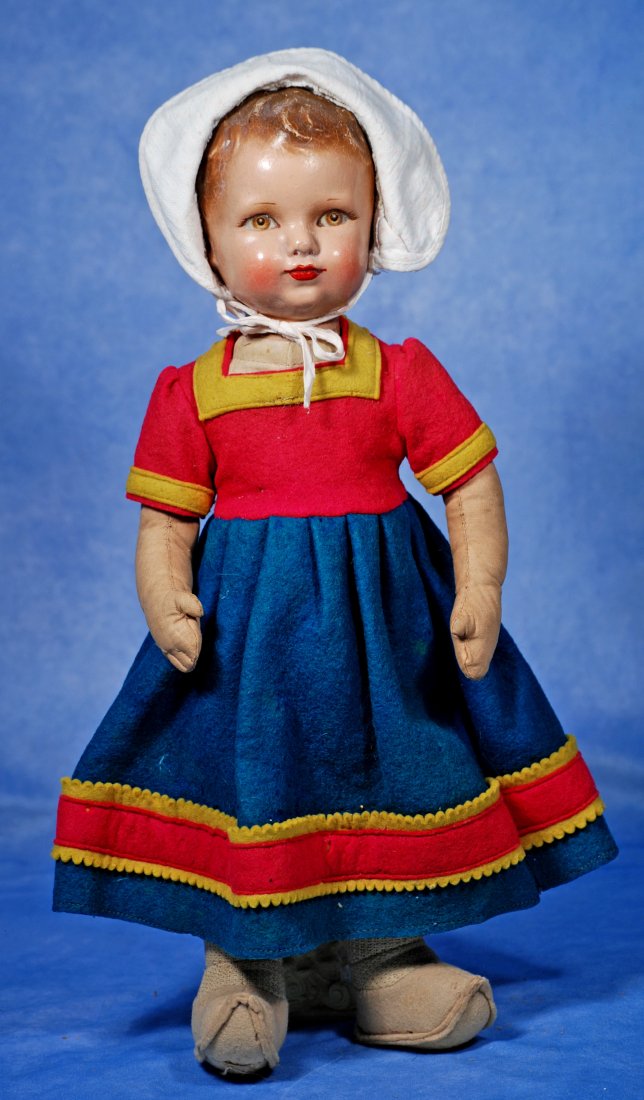 COMPOSITION AND CLOTH DOLL BY DEANS RAG BOOK. (1 of 2)