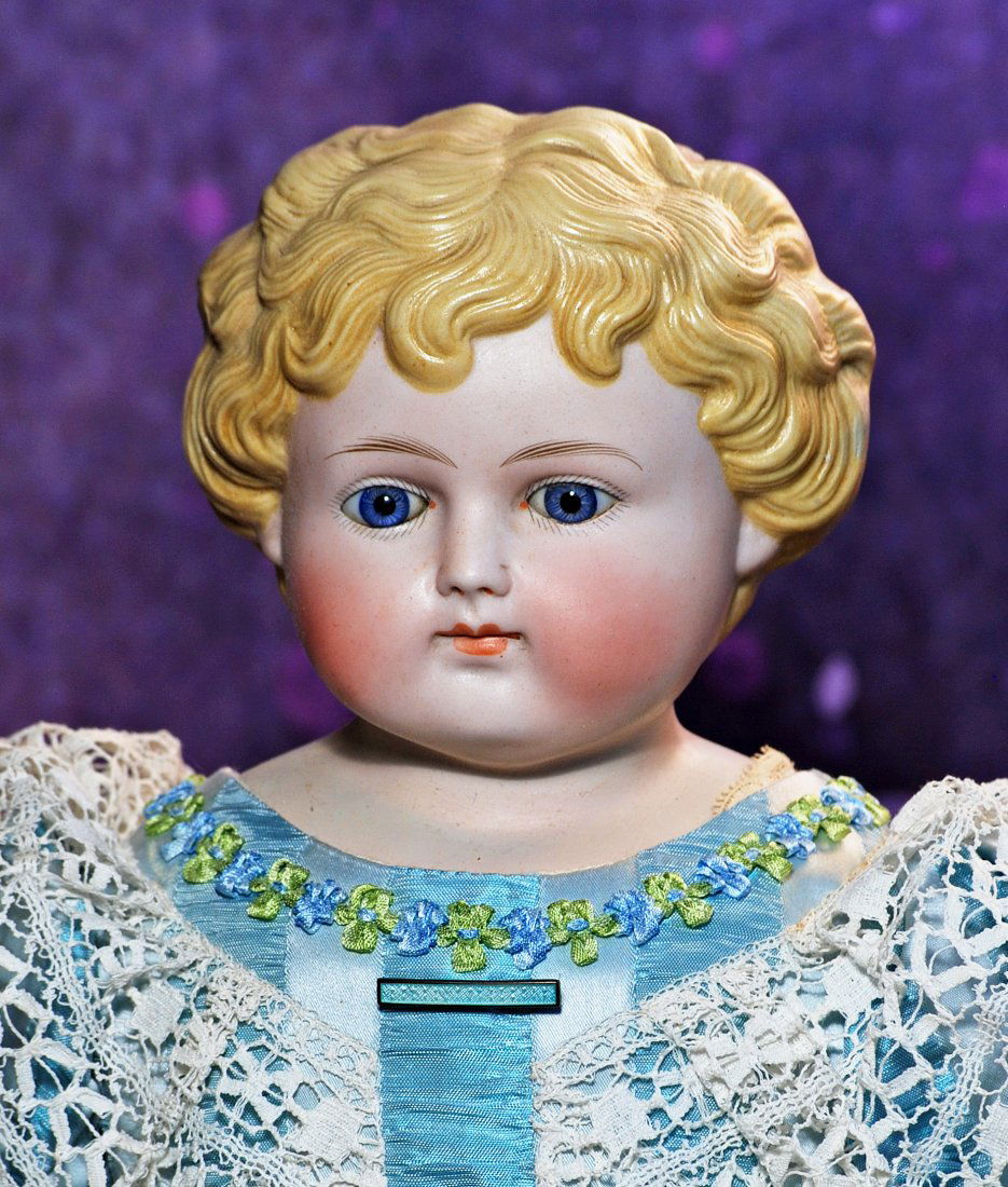 LARGER GERMAN CHINA LADY WITH GLASS EYES (1 of 2)