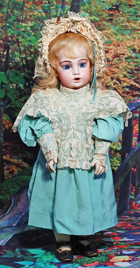 FRENCH BISQUE BRU JNE “BEBE TETEUR”.  Marks: Bru Jne 9.  21 ½”.  Bisque (1 of 2)