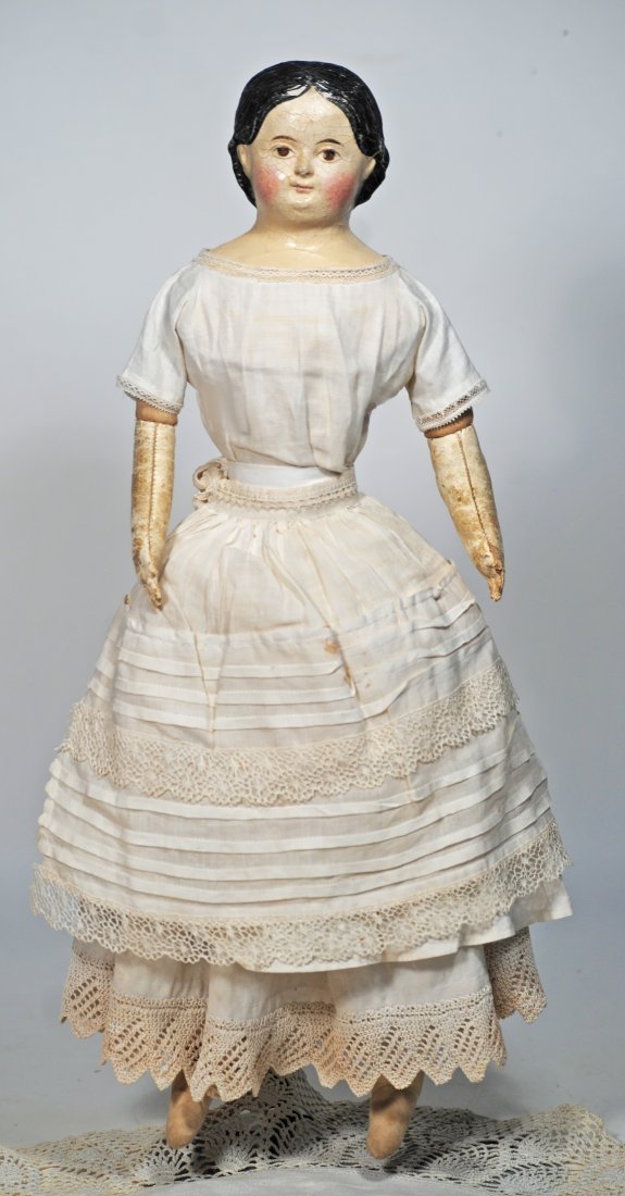 GERMAN PAPER MACHE DOLL. (1 of 2)