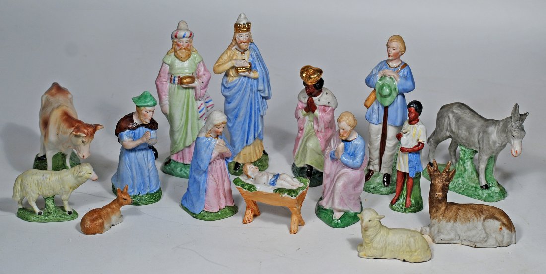 GERMAN BISQUE NATIVITY SET (1 of 1)