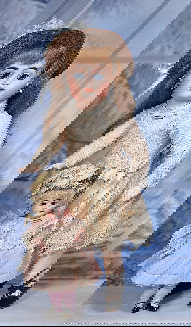 BEAUTIFUL FRENCH BISQUE BEBE BY PINTEL & GODCHAUX   18” (1 of 2)