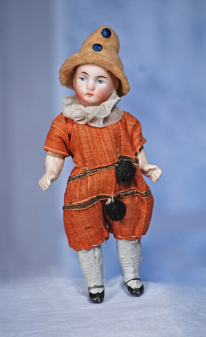 MINIATURE, ALL-ORIGINAL, GERMAN BISQUE DOLL   5” (1 of 1)