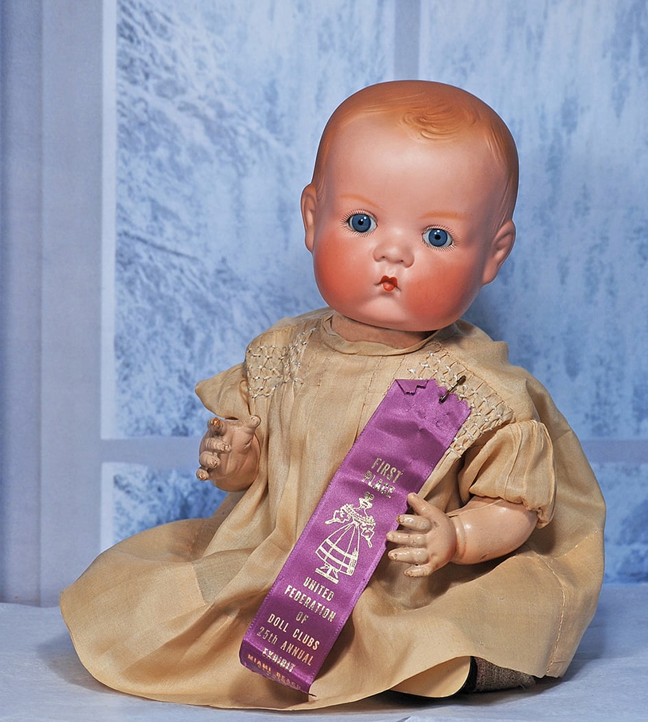 RARE GERMAN BISQUE CHARACTER KNOWN AS PASTY BABY, MYSTERY MAKER   15” (1 of 1)