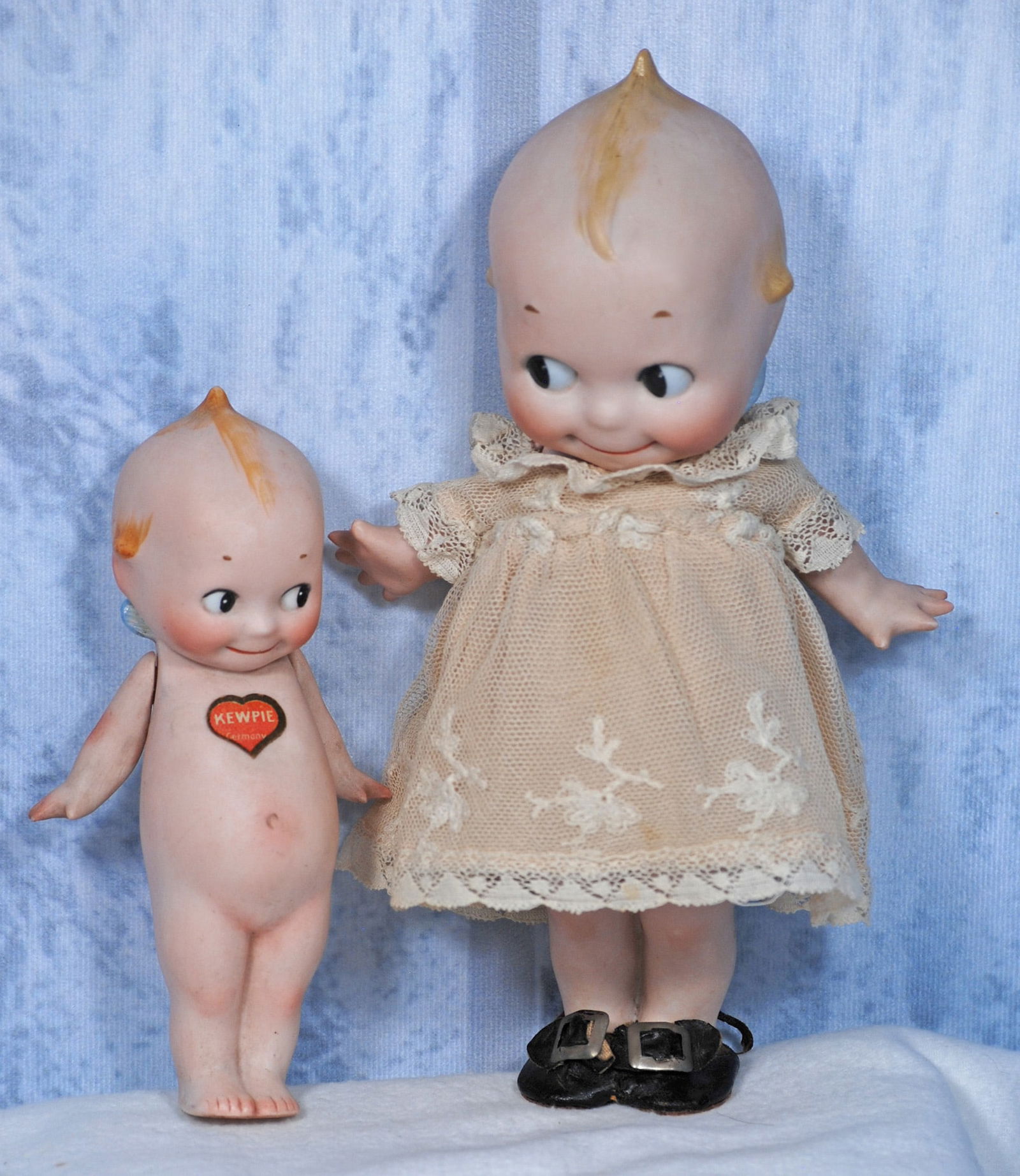 TWO GERMAN BISQUE KEWPIE DOLLS   Marks: O’Neill (feet) (1 of 1)