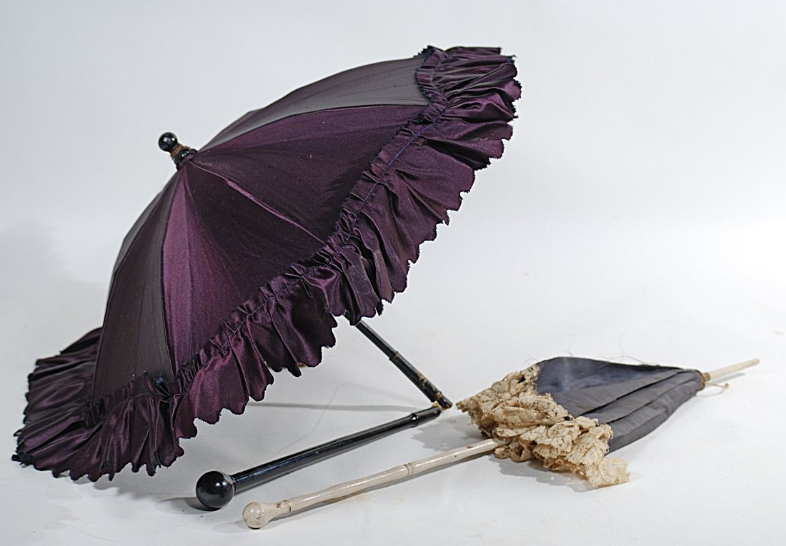 TWO ANTIQUE PARASOLS. (1 of 1)