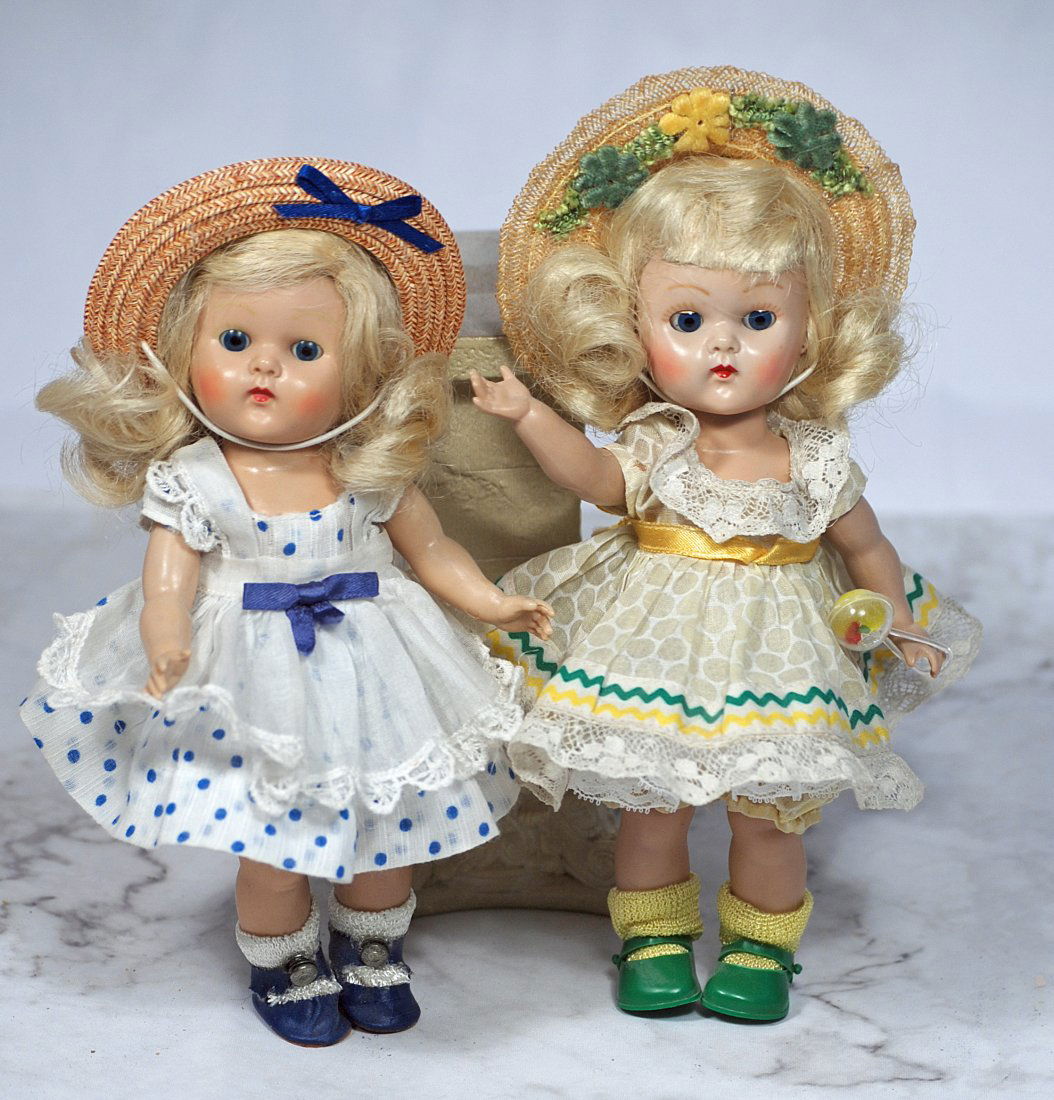 TWO HARD PLASTIC VOGUE GINNY DOLLS (1 of 1)