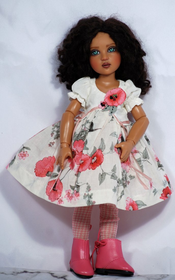 HELEN KISH DOLL “RUNA” IN SPRING FROCK (1 of 1)