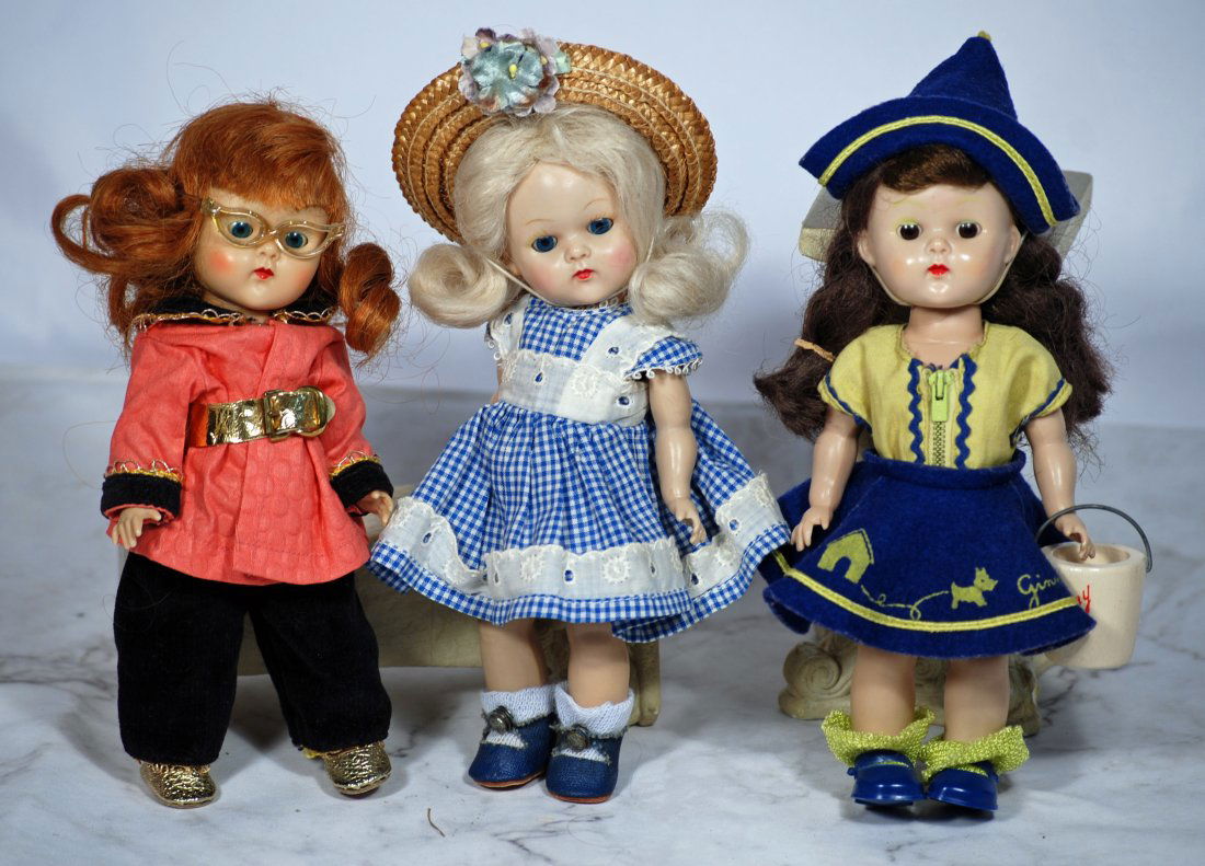 THREE VOGUE GINNY DOLLS. (1 of 1)