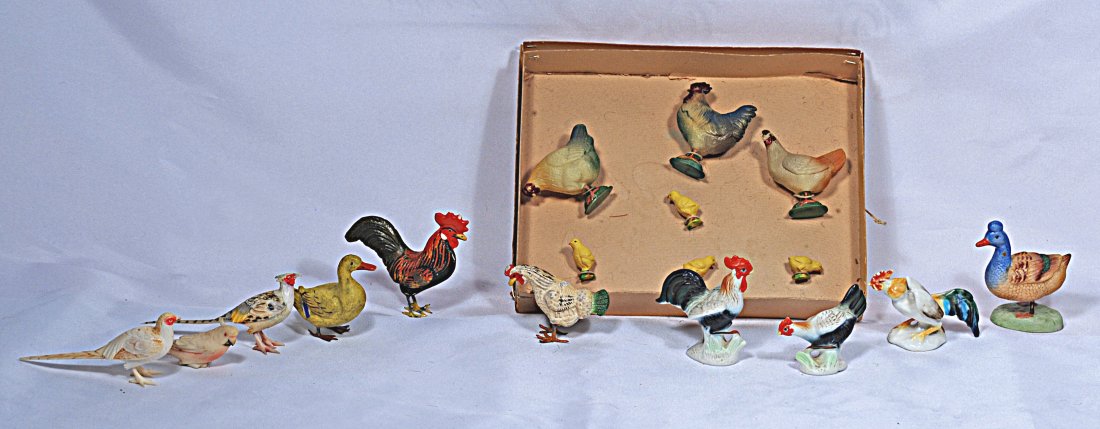 COLLECTION OF MINIATURE CHICKENS, DUCKS AND PHEASANTS. (1 of 1)