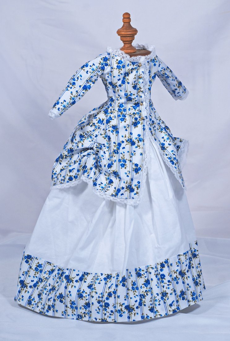 TWO-PIECE GOWN FOR FRENCH POUPEE (1 of 1)