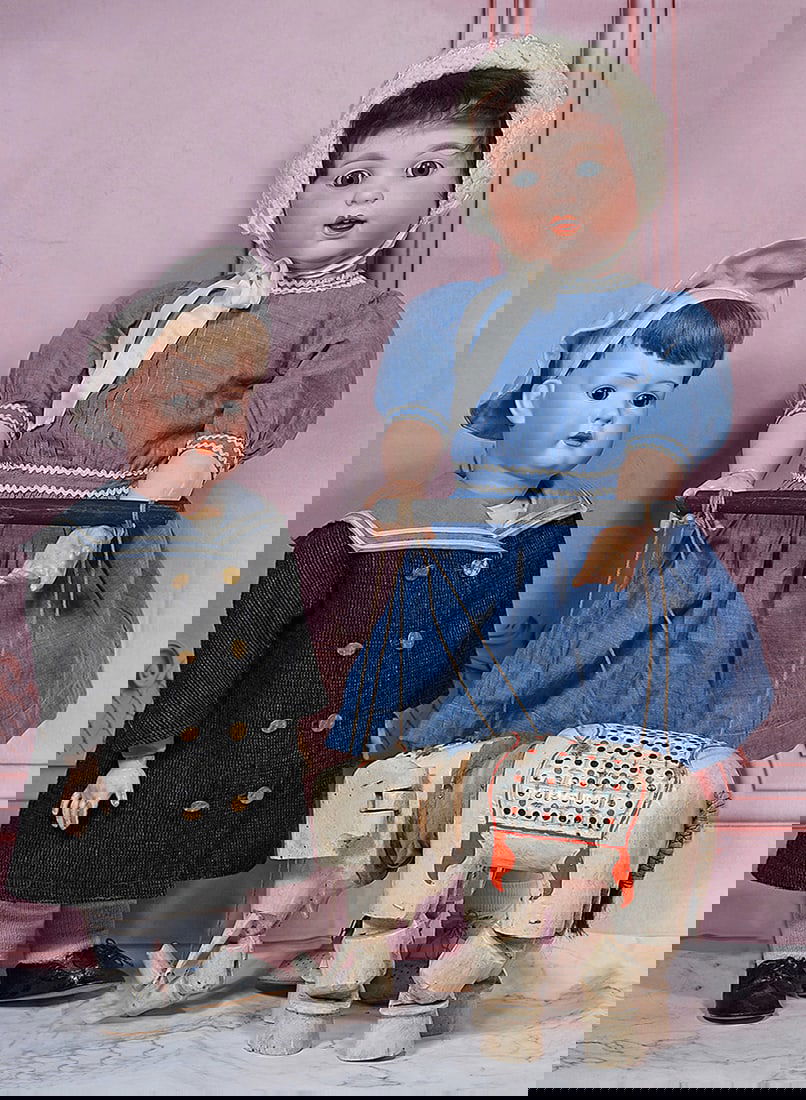 WOODEN HAND-CARVED ELEPHANT MARIONETTE (1 of 2)