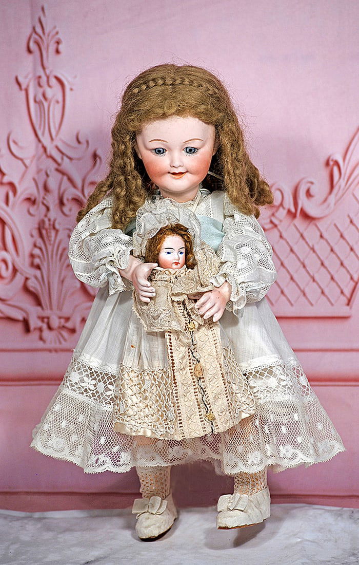 RARE GERMAN MECHANICAL WALKING DOLL BY GEBRUDER HEUBACH (1 of 2)