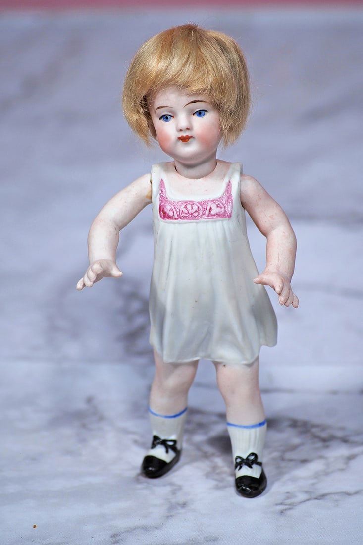 GERMAN ALL-BISQUE DOLL WITH SWIVEL NECK (1 of 1)