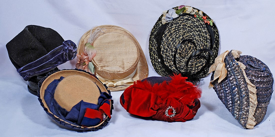 SIX DOLL BONNETS (1 of 1)