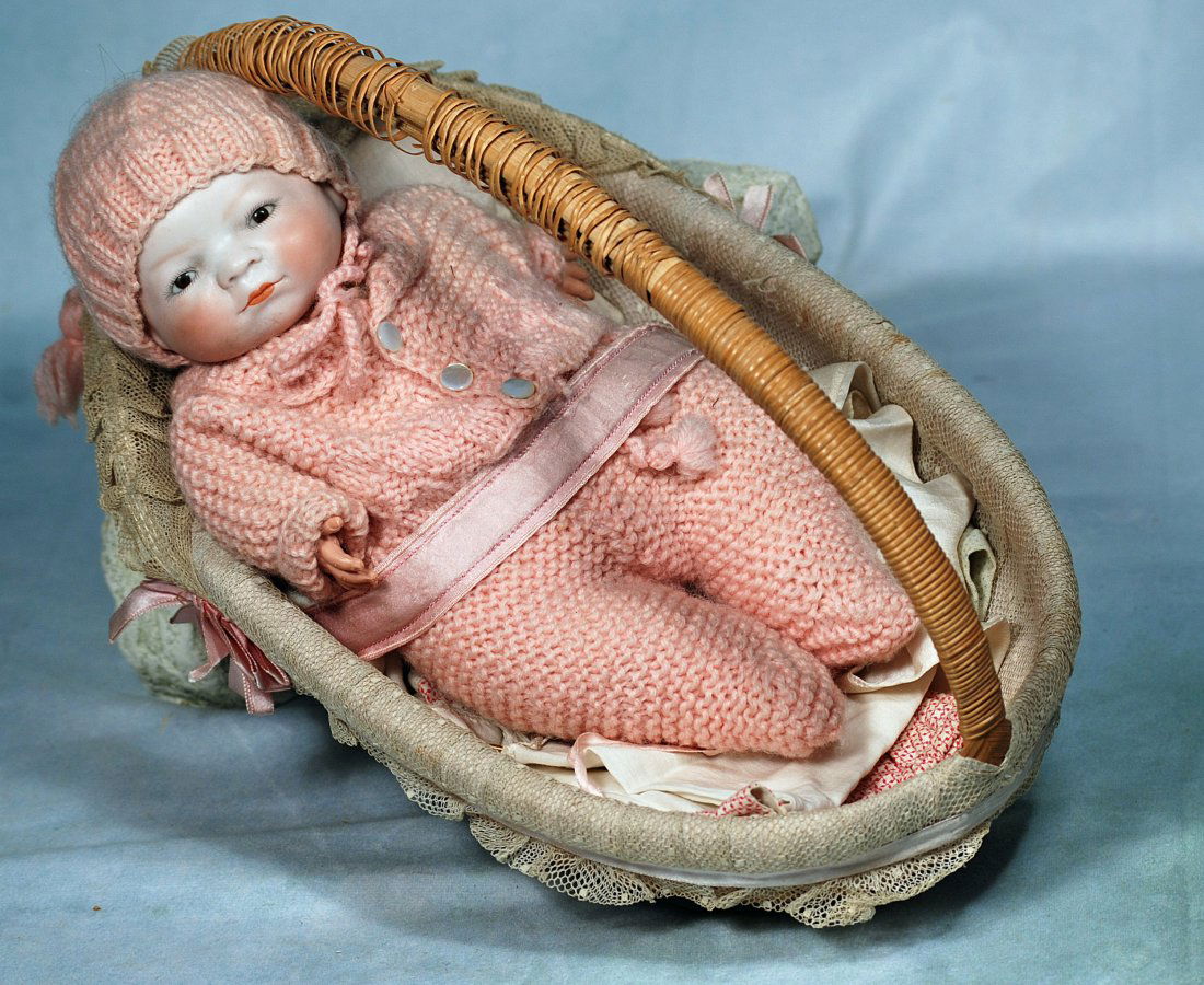 GERMAN BISQUE BYE-LO BABY WITH LAYETTE (1 of 1)