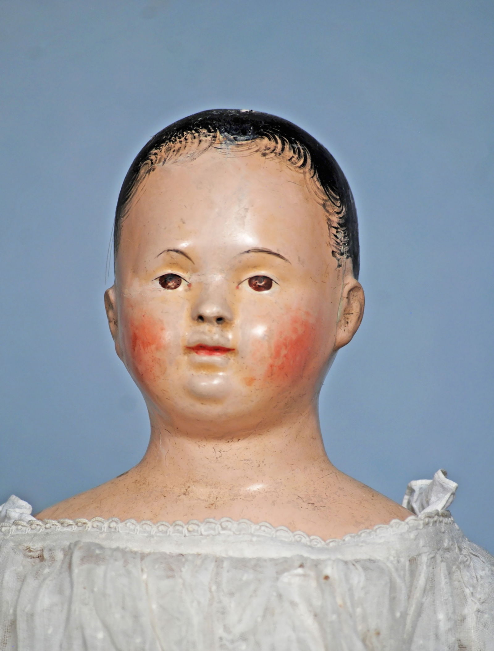 EARLY PAPER MACHE LADY ATTRIBUTED TO ANDREAS VOIT (1 of 2)