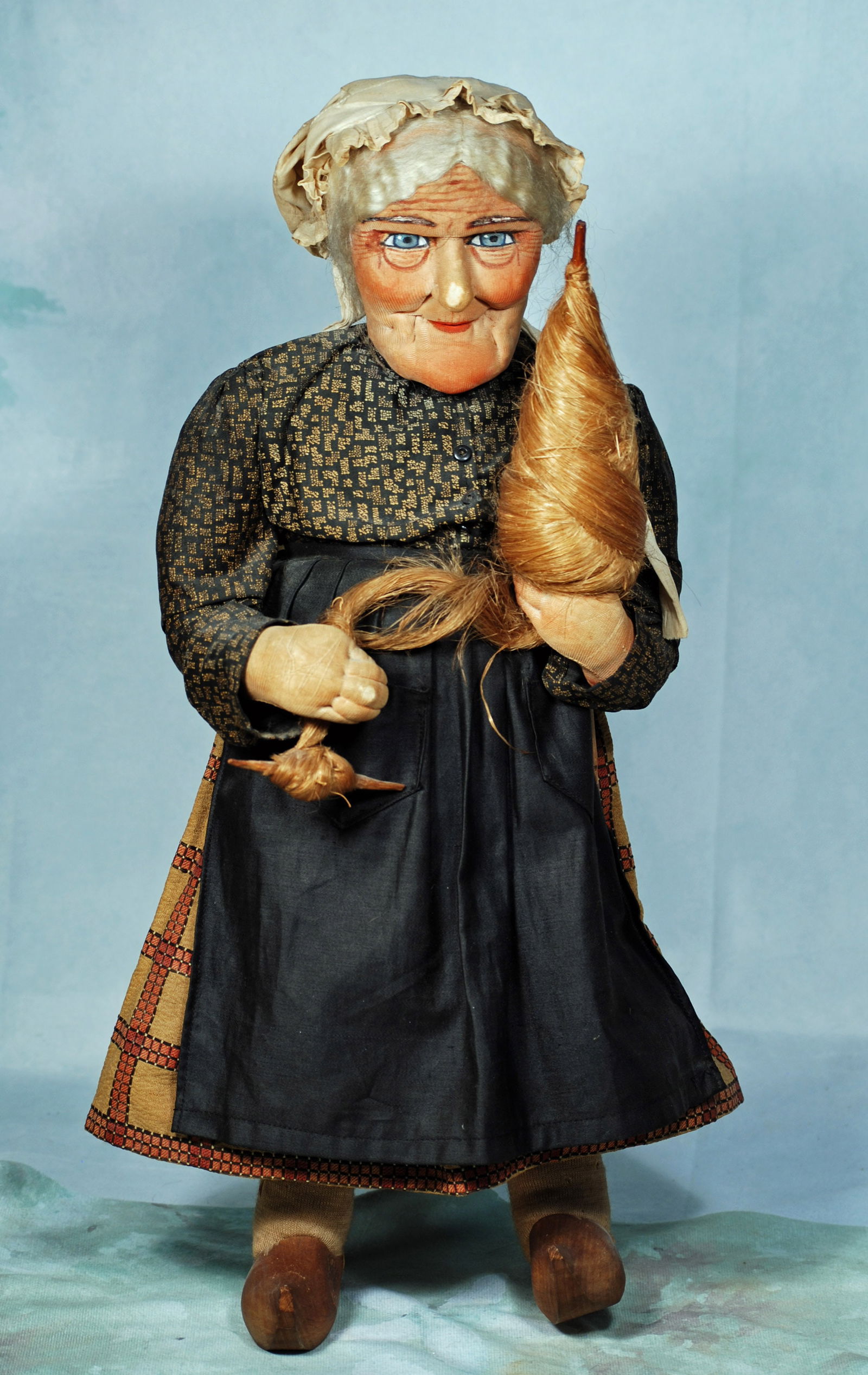 LARGE FRENCH STOCKINETTE PORTRAIT DOLL BY BERNARD RAVCA. (1 of 1)