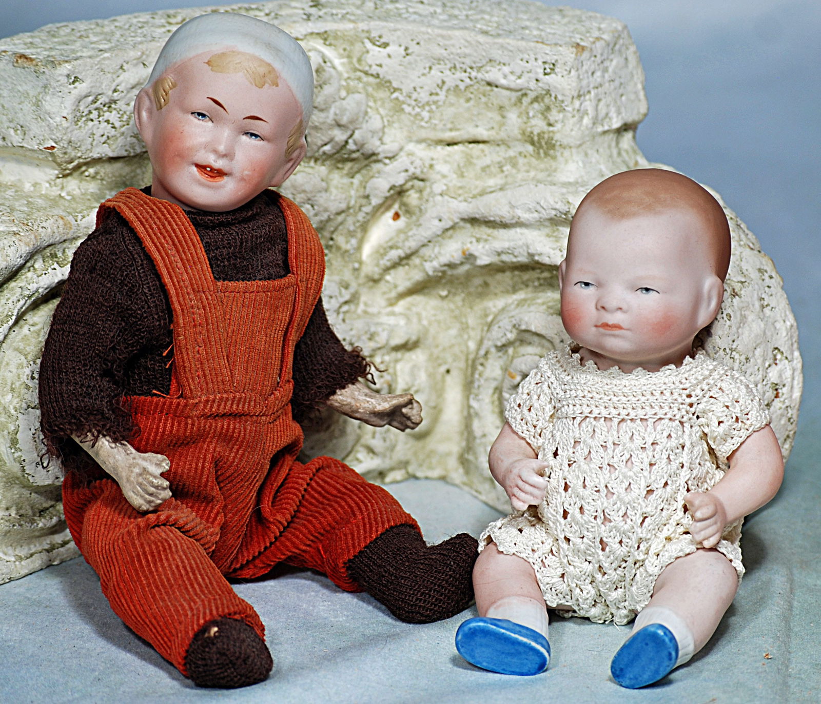 TWO GERMAN BISQUE CHARACTER BABIES (1 of 1)