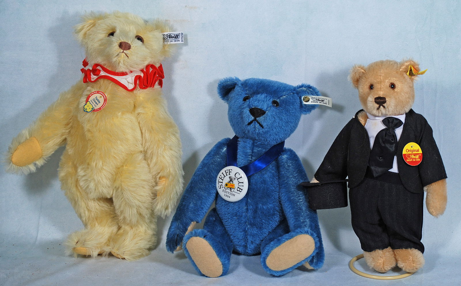 THREE STEIFF TEDDY BEARS (1 of 1)