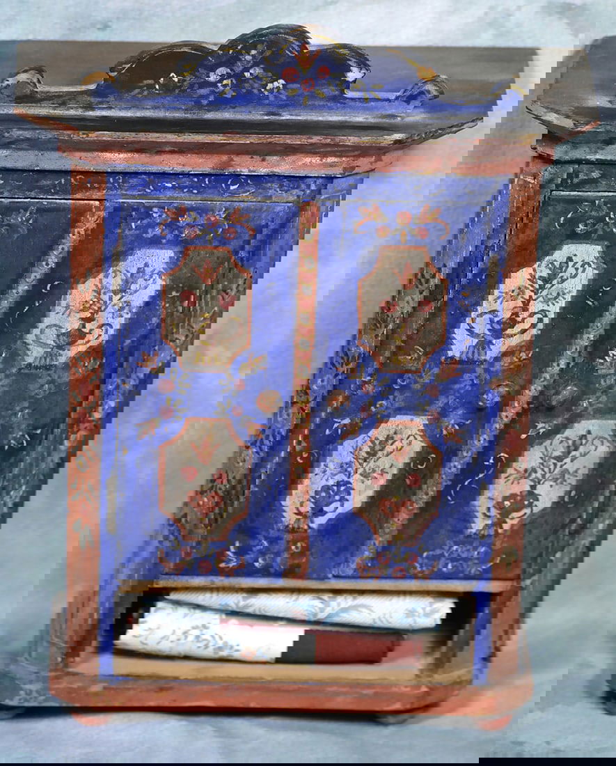 MINIATURE GERMAN WOODEN ARMOIRE (1 of 2)