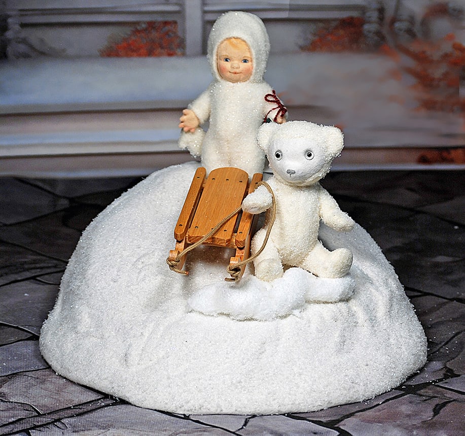R. JOHN WRIGHT ìSNOWBEAR WITH SLED, ARTIST PROOF #2. (1 of 1)