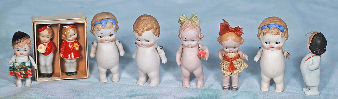 ASSORTMENT OF GERMAN ALL-BISQUE MINIATURES. (1 of 1)