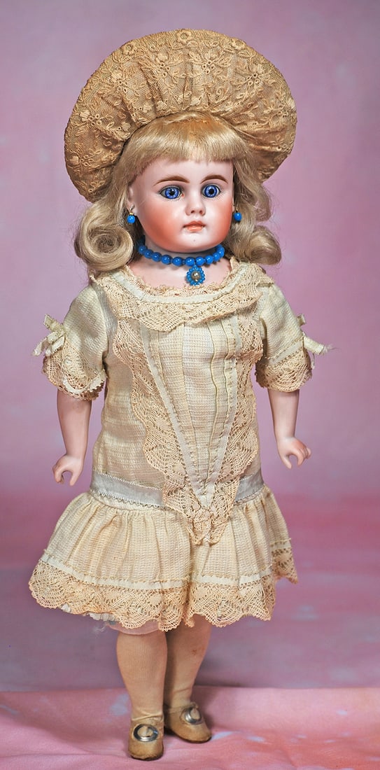 GERMAN BISQUE BELTON-TYPE 200 SERIES DOLL BY BAHR AND PROSCHILD.  13 ½”.  Marks: 207- 6. (1 of 2)