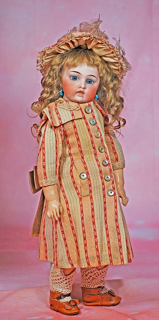 SONNEBERG BISQUE LOOK-ALIKE BRU FOR THE FRENCH MARKET.  13”.  Marks: None.  Bisque socket (1 of 2)