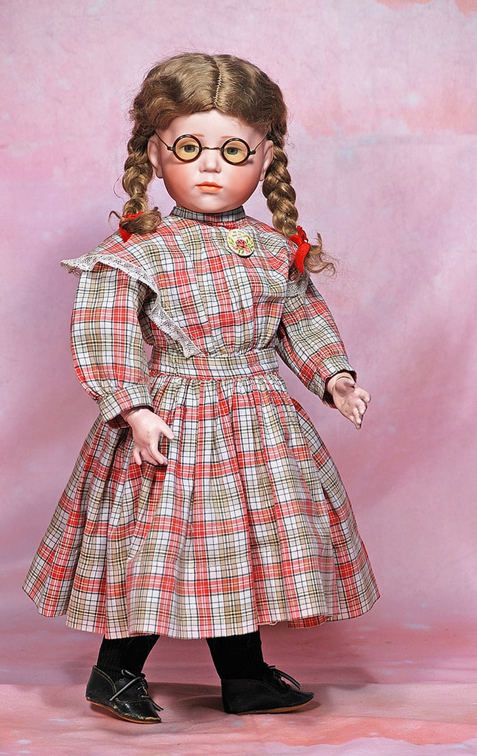 KAMMER AND REINHARDT BISQUE ART CHARACTER 101, KNOWN AS “MARIE”.  19”.  Marks: K * (1 of 2)