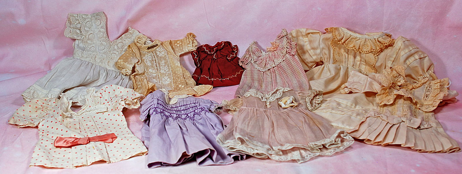 NINE DOLL DRESSES. (1 of 1)