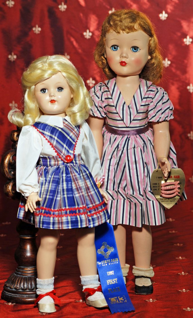 HARD PLASTIC P-93 TONI BY IDEAL. Marks: P-93 Idea: HARD PLASTIC P-93 TONI BY IDEAL. Marks: P-93 Ideal Doll. 21”. Hard plastic socket head, five-piece jointed body, blonde synthetic hair, blue sleep eyes, gray eye shadow, painted and applied lashes,