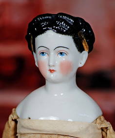 GERMAN PORCELAIN LADY WITH ORNATE COIFFURE AND PIERCED EARS ATTRIBUTED TO CONTA AND BOEHME (1 of 4)
