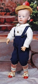 GERMAN BISQUE POUTING CHARACTER BOY BY GEBRUDER HEUBACH