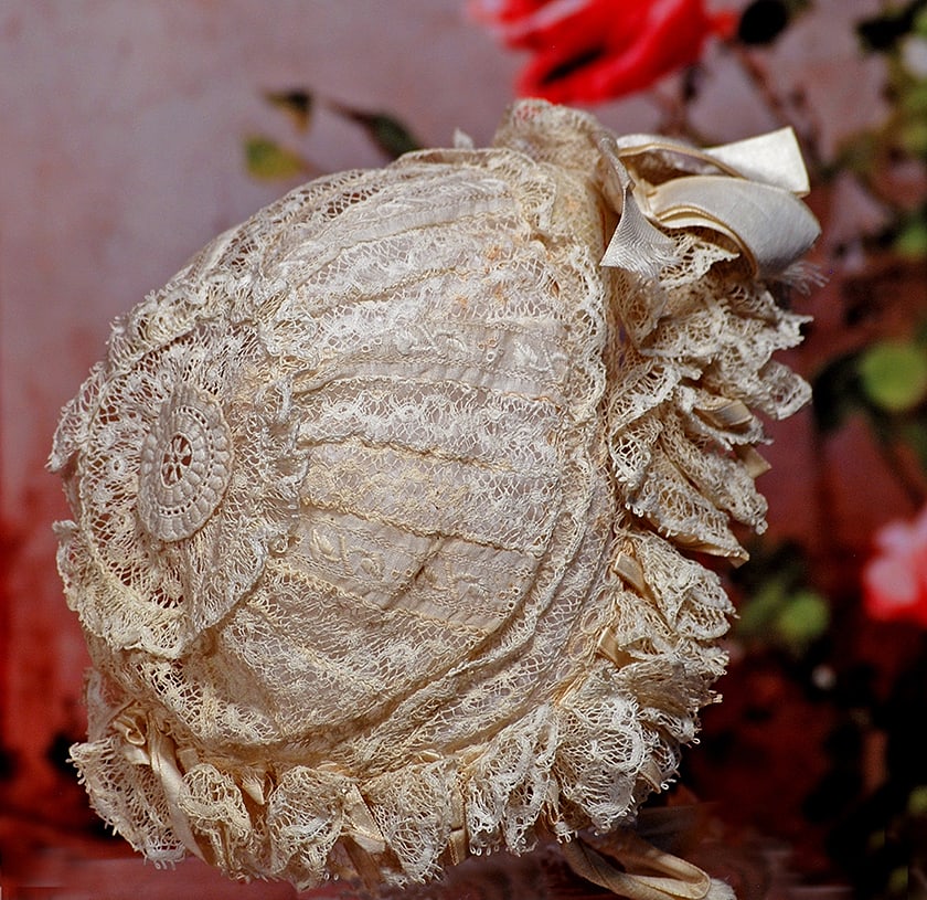 ANTIQUE DOLL BONNET (1 of 1)