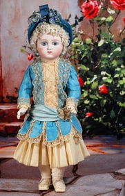 EARLY GERMAN BISQUE CLOSED-MOUTH DOLL BY MYSTERY MAKER
