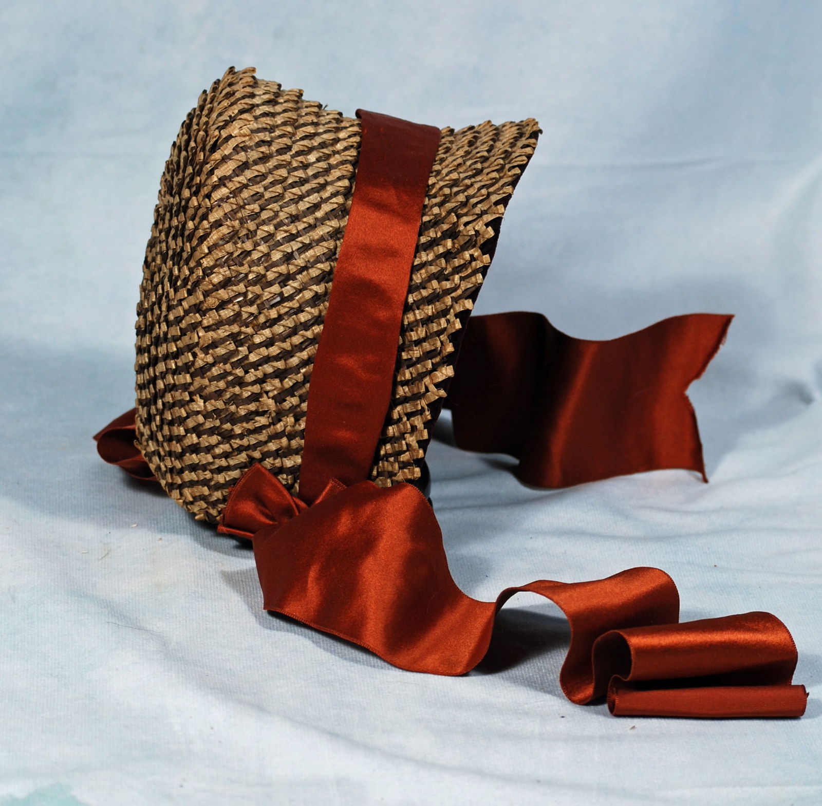 WOVEN STRAW DOLL BONNET (1 of 1)